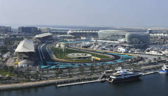 Aerial view of the Yas Marina Circuit