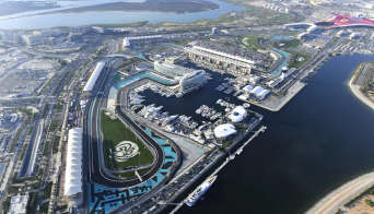 Aerial view of the Yas Marina Circuit
