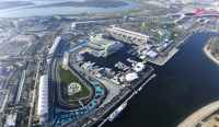 Aerial view of the Yas Marina Circuit