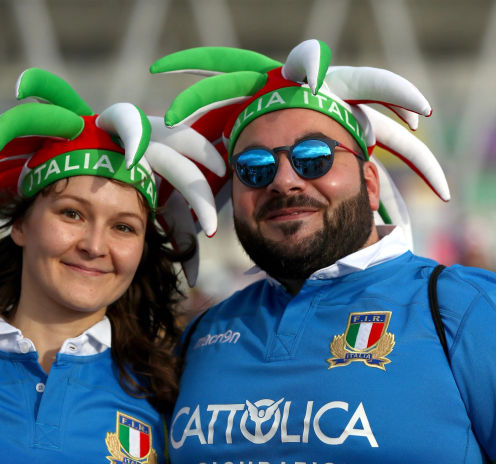 Rugby fans Italy