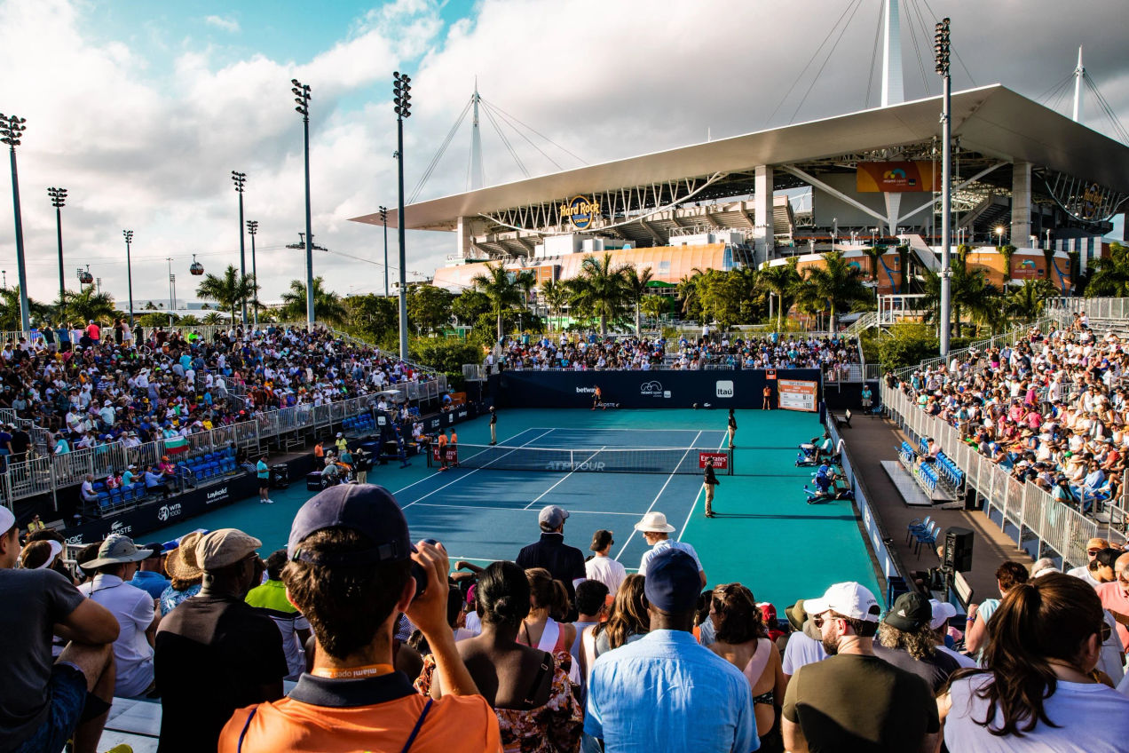 Miami Open 2023 - General view of campus courts in front of Hard Rock Stadium - Miami Gardens, Fla. (Kevin Tubbergen/South Florida Stadium)