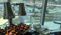 Food is served in the W Hotel Suite at the Abu Dhabi GP