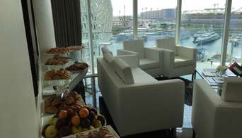 Sweet treats are served in the W Hotel Suite at the Abu Dhabi GP