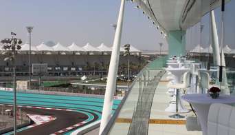 The view from the outside balcony of the W Hotel Suite at the Abu Dhabi GP
