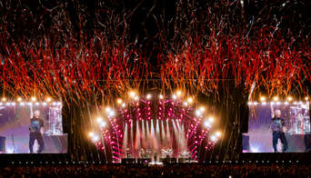Maroon 5 performing during the after race concerts at the Abu Dhabi GP