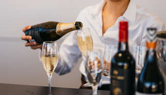 Champagne in the Pit Entry lounge at the Australian GP