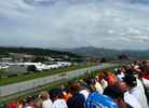Fans on the Red Bull C/D/E Grandstand at the Austrian GP