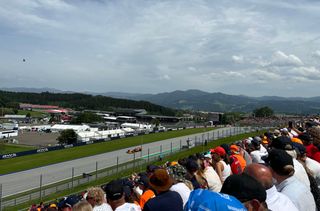 Fans on the Red Bull C/D/E Grandstand at the Austrian GP