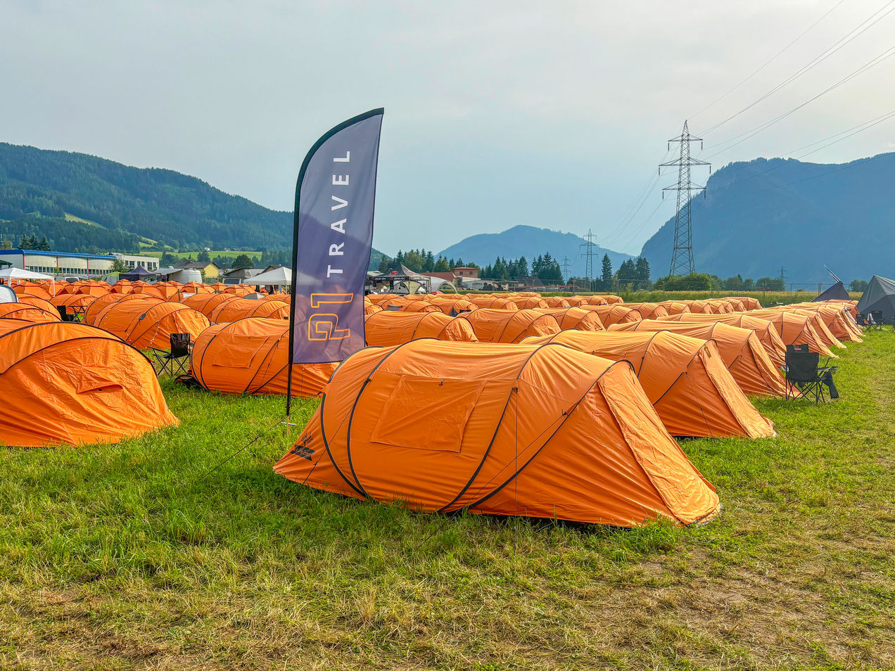 Tentes Orange P1 Travel au Grand Prix d'Autriche