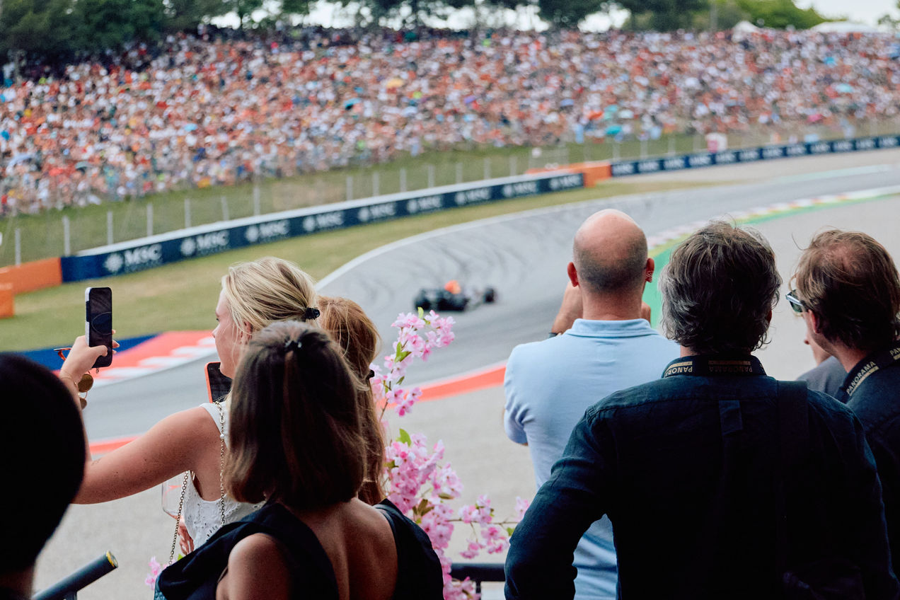Panorama Village guests enjoying the view from the balcony of the lounge