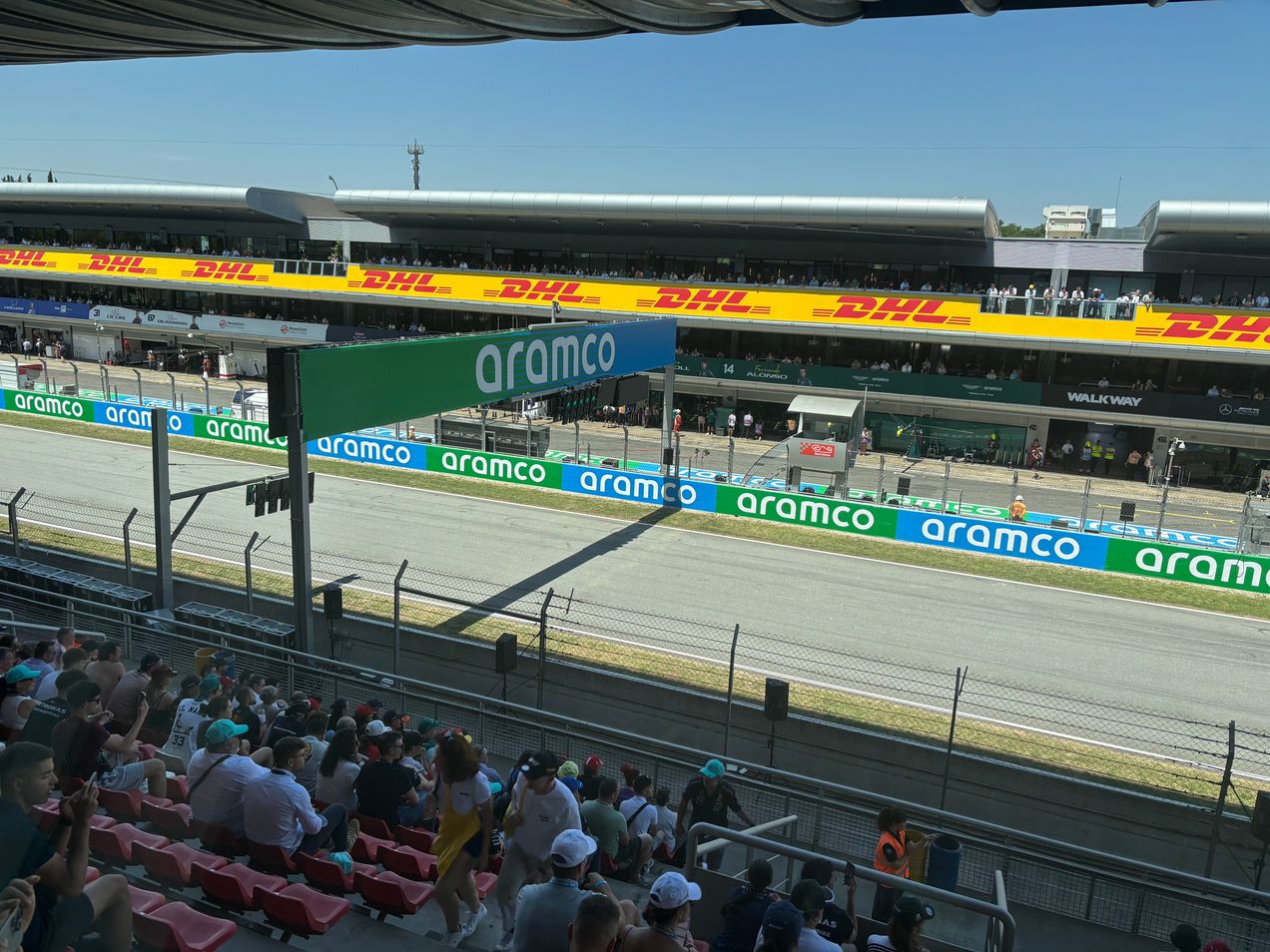 Vista de la recta principal desde la suite Pole Position