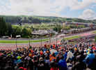 The view on the famous Eau Rouge section from the grandstand at the Belgian GP