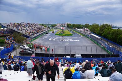 Fantástica vista general de la famosa horquilla del Circuito Gilles Villeneuve