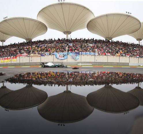 Track overview - View of Grandstand H of Shanghai International Circuit - Chinese GP