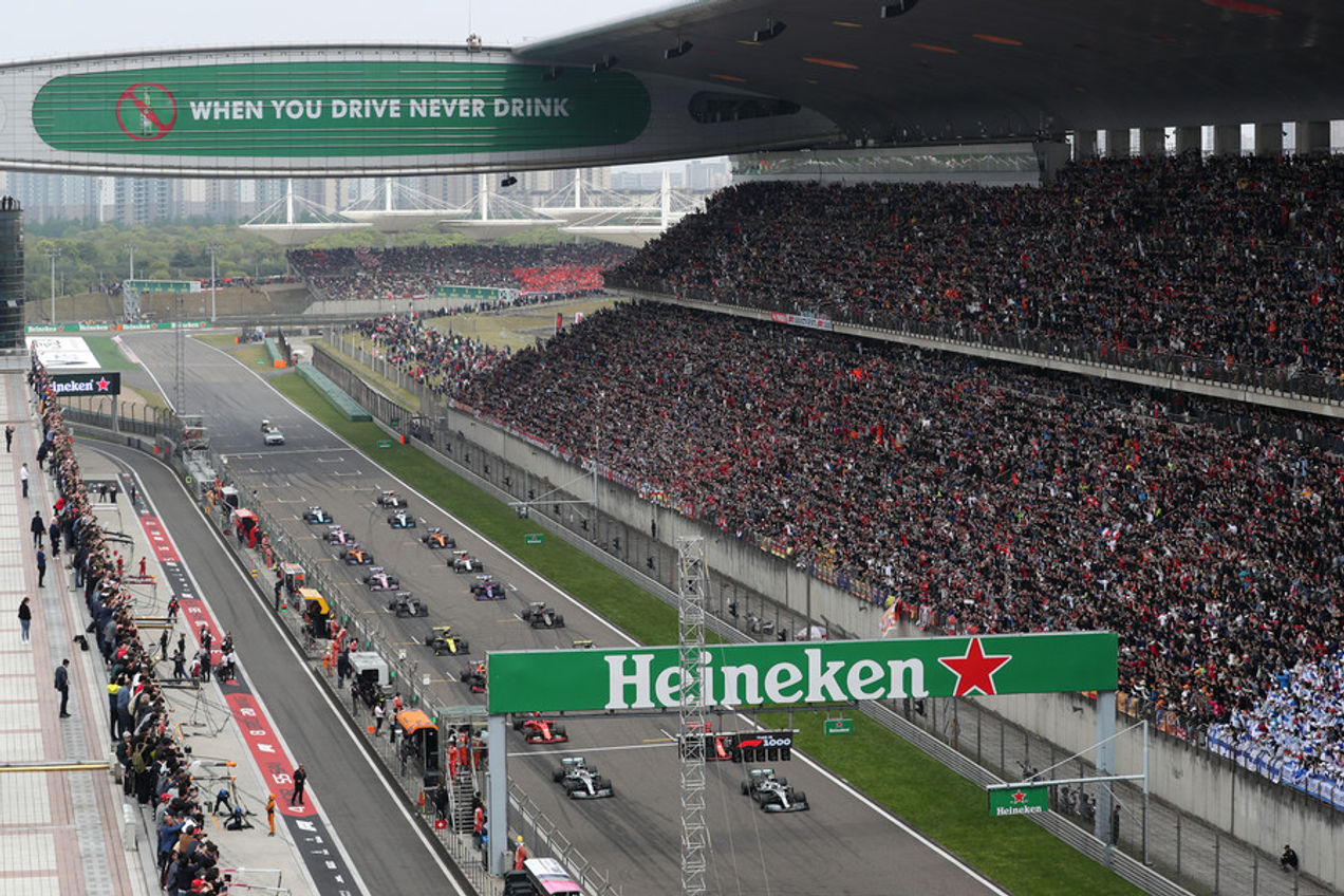 Aerial track overview - View of Main Straight of Shanghai International Circuit - Chinese GP