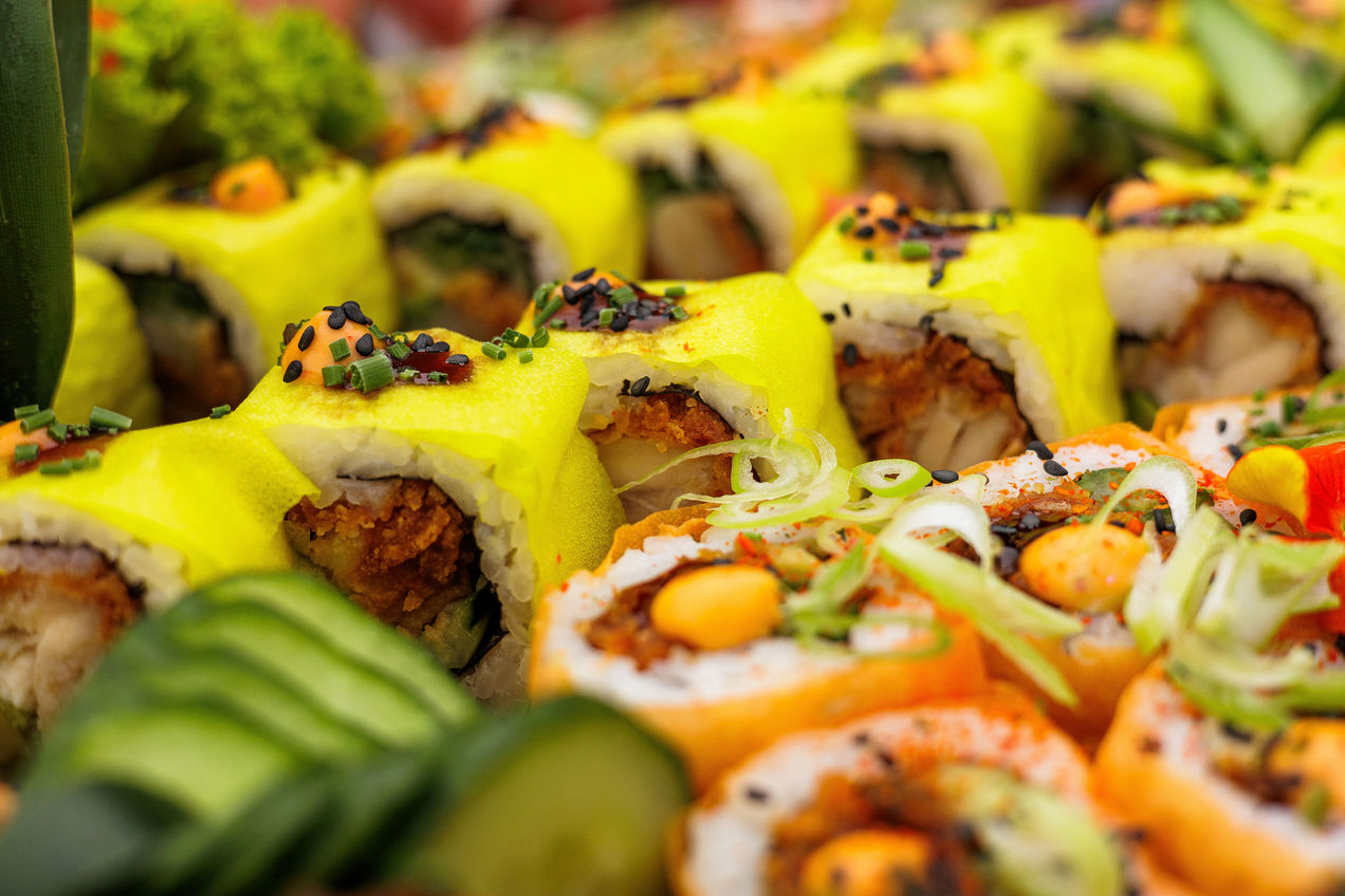 Sushi geserveerd bij Bernies Beachclub na de Nederlandse GP 2025