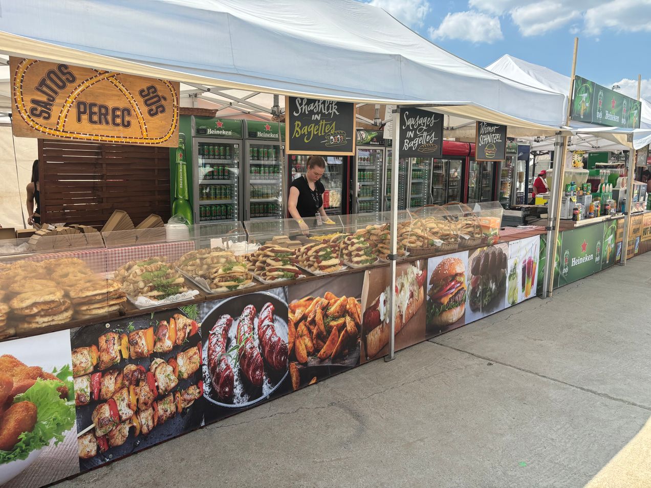 Imbissstand während des Grand Prix von Ungarn