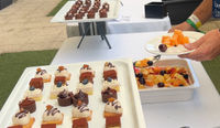 Food served in the Garden Lounge hospitality area during the Italian GP