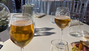 Food and drinks in the Race Club hospitality area during the Italian GP