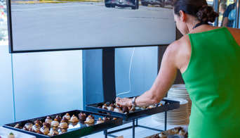 Small bites that are served in the Race Club hospitality area on Monza