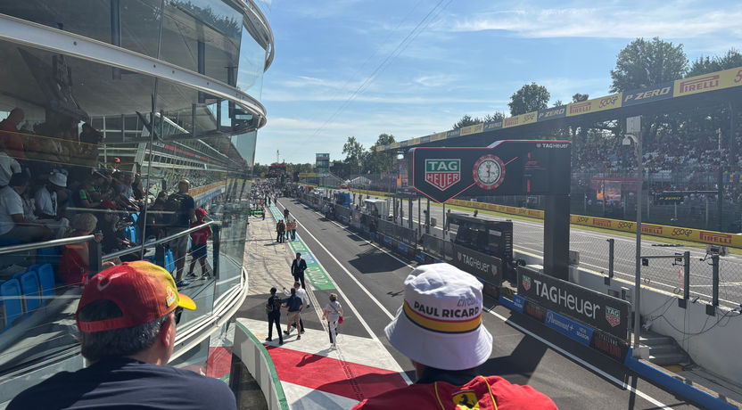 Incredible views of the pit lane from the Race Club