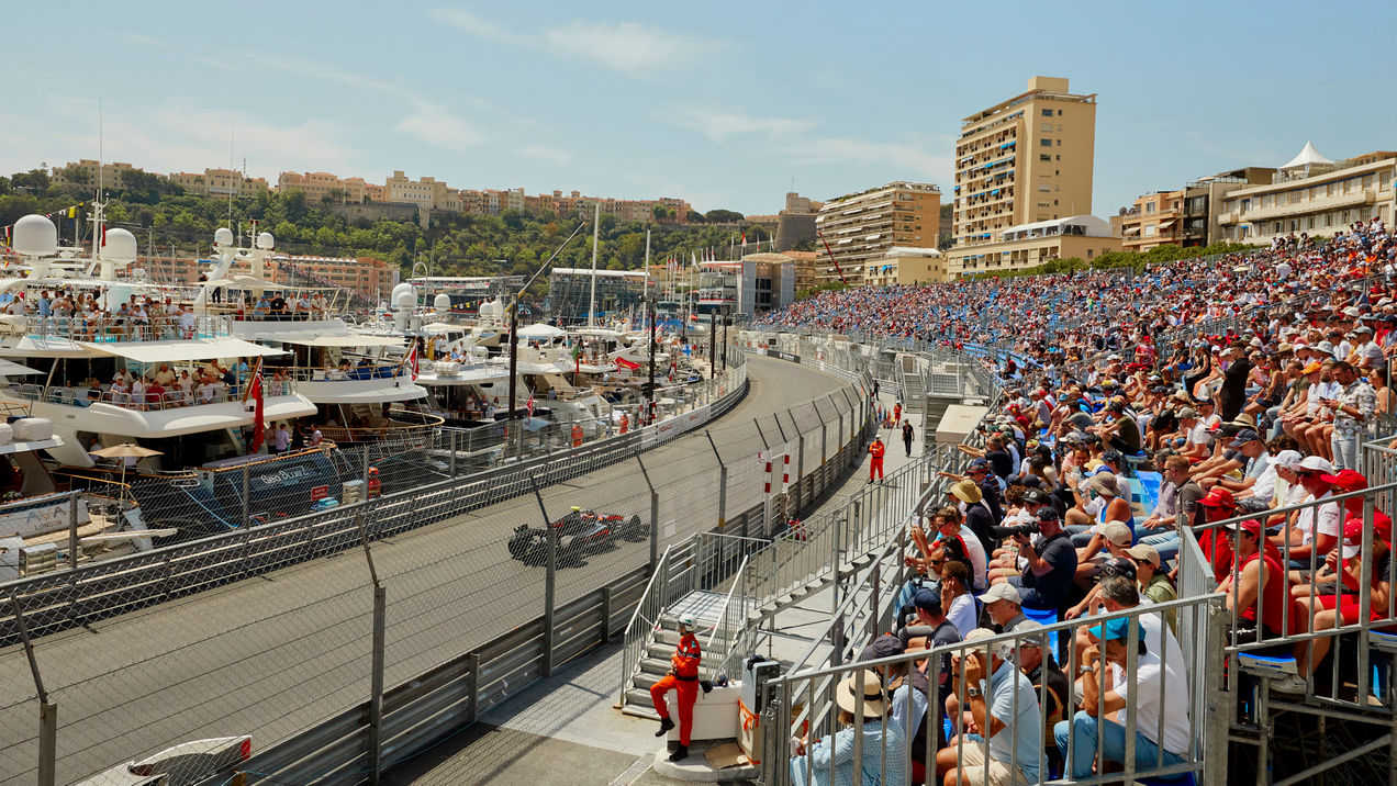 View from the Caffe Milano hospitality area on the harbor section of Monaco GP