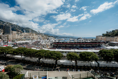 Vue d'ensemble sur le Corner 33 et le circuit de Monaco