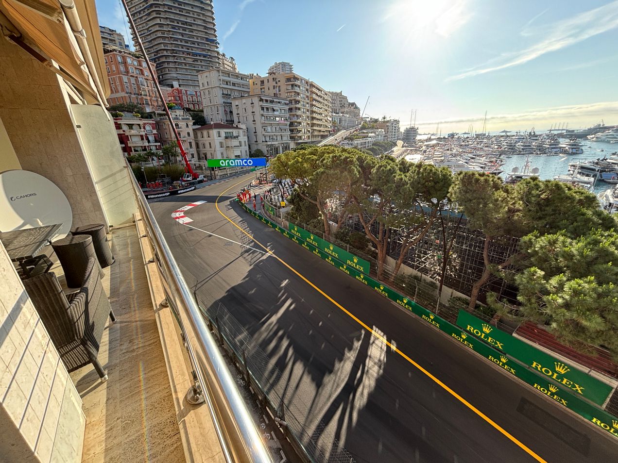 View from seat at the Ermanno 4th Floor Terrace at the Monaco GP