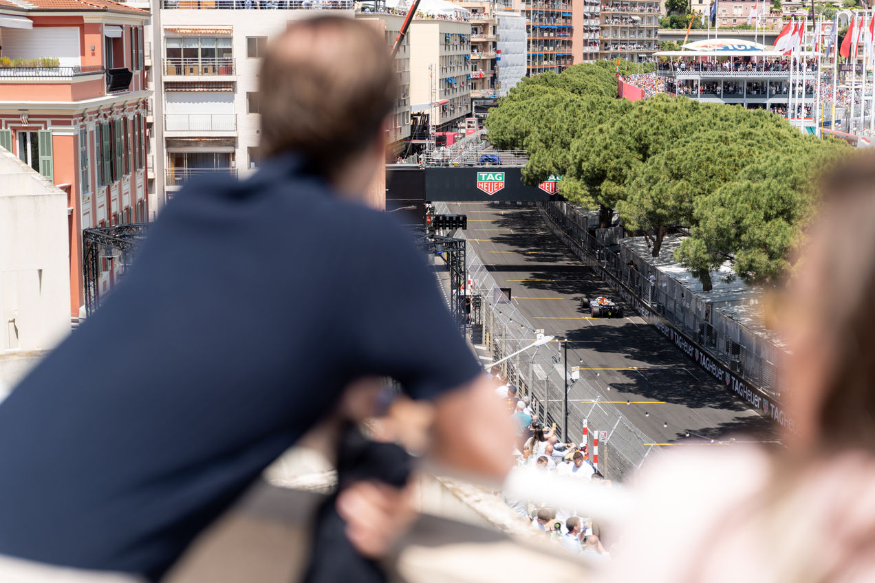 Der Blick von der Terrasse Corner 33 beim Grand Prix von Monaco