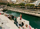 An overview of a part of the Monaco Circuit from the Trackside Super Yacht