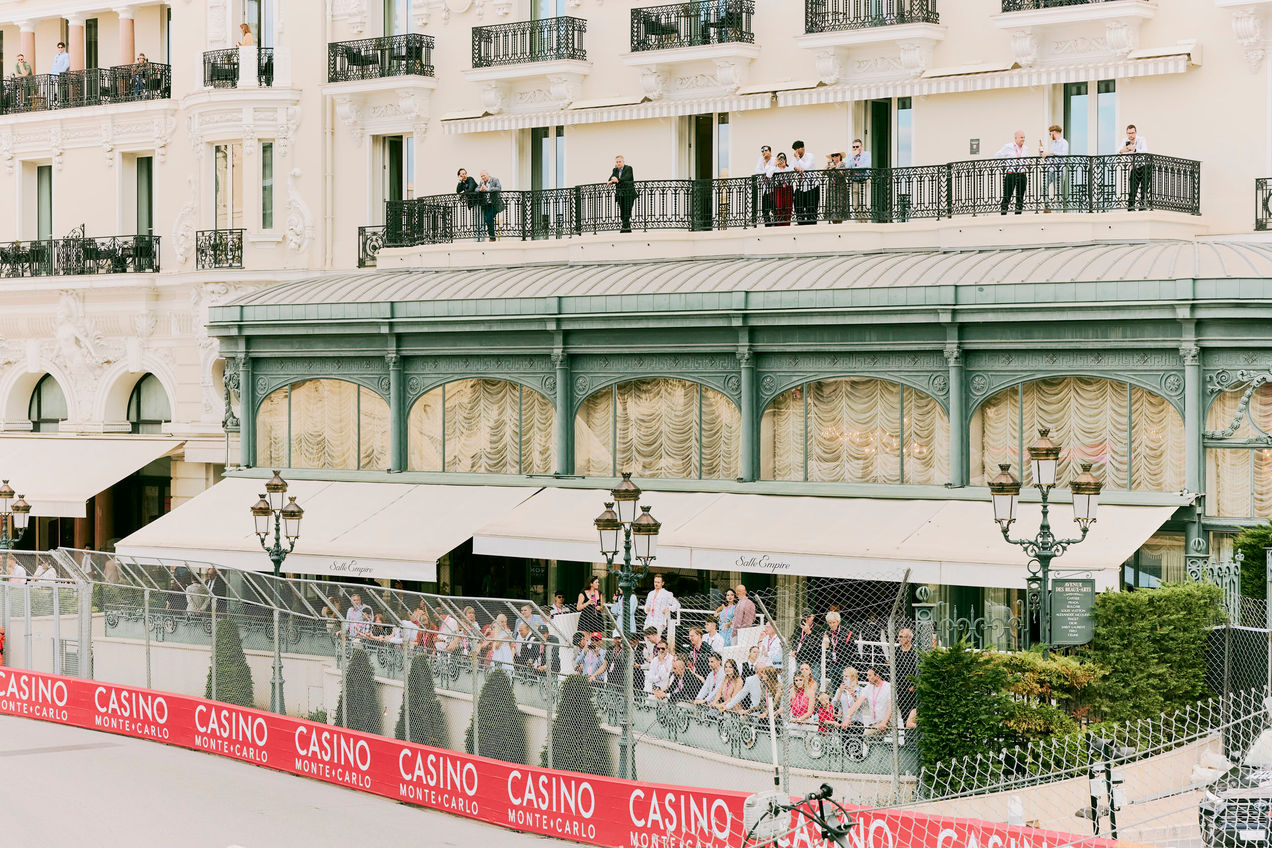 The Casino Square Terrace hospitality area seen from the outside