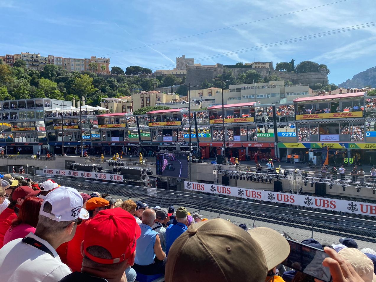 Vista desde el asiento de la tribuna T del GP de Mónaco
