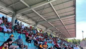 Grandstand 22 at Monza Circuit during the Italian GP