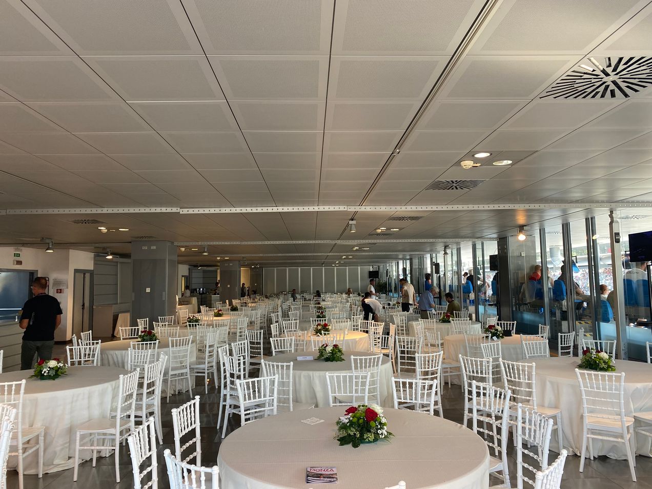 The dining area of the Race Club Hospitality during the Italian GP