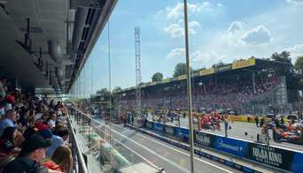 View on the track from the Race Club Hospitality grandstand