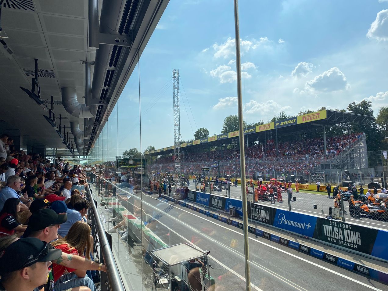 View on the track from the Race Club Hospitality grandstand