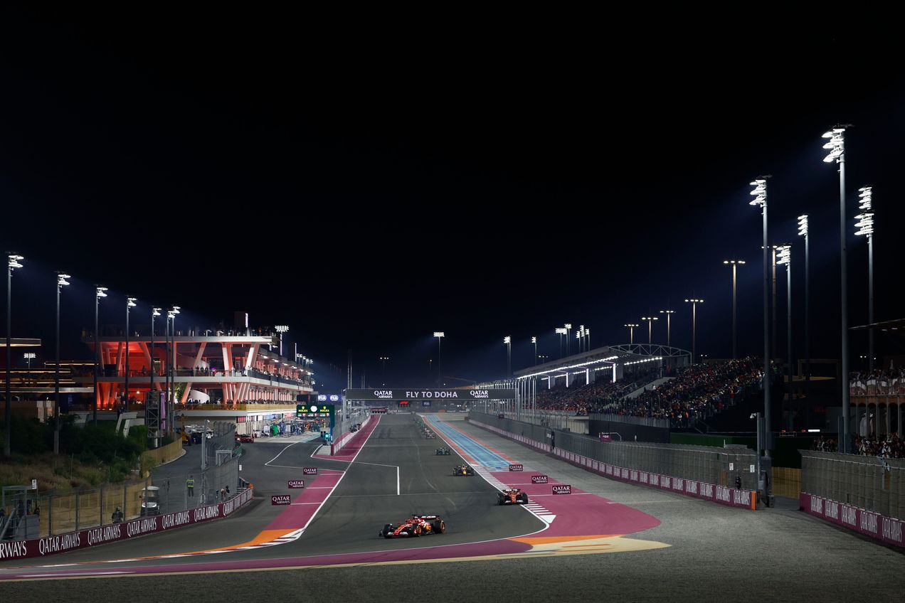 A total overview of the Main Straight of Losail International Circuit