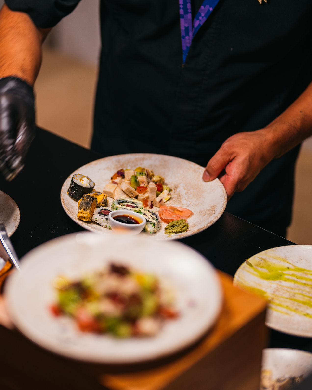 Hochwertiges Essen wird in der Premiere Hospitality Lounge beim Qatar GP serviert