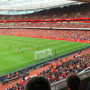 View of the pitch at Emirates Stadium during an Arsenal match