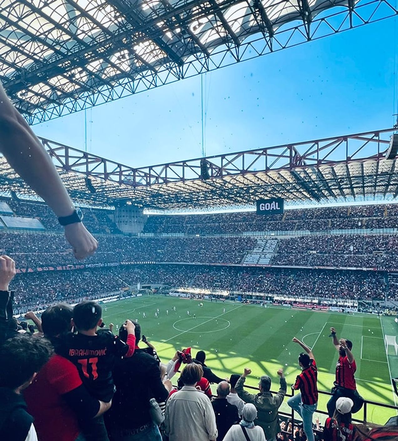 AC Milan view from seat