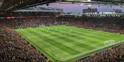 Manchester United Sports Bar hospitality lounge at Old Trafford