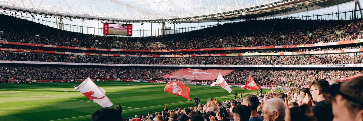 Vue sur la pelouse de l’Emirates Stadium pendant un match d’Arsenal