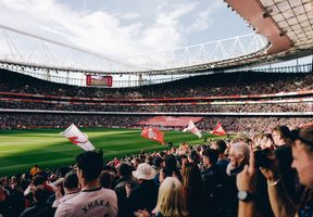 View of the pitch at Emirates Stadium during an Arsenal match