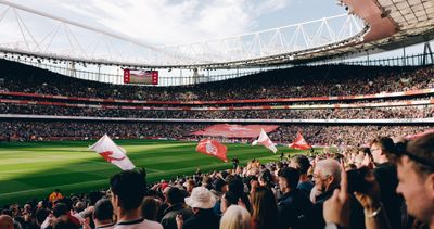 View of the pitch at Emirates Stadium during an Arsenal match