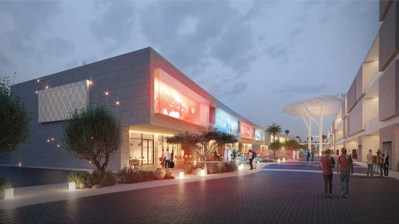 The outside of the Champions Club at the Qatar GP