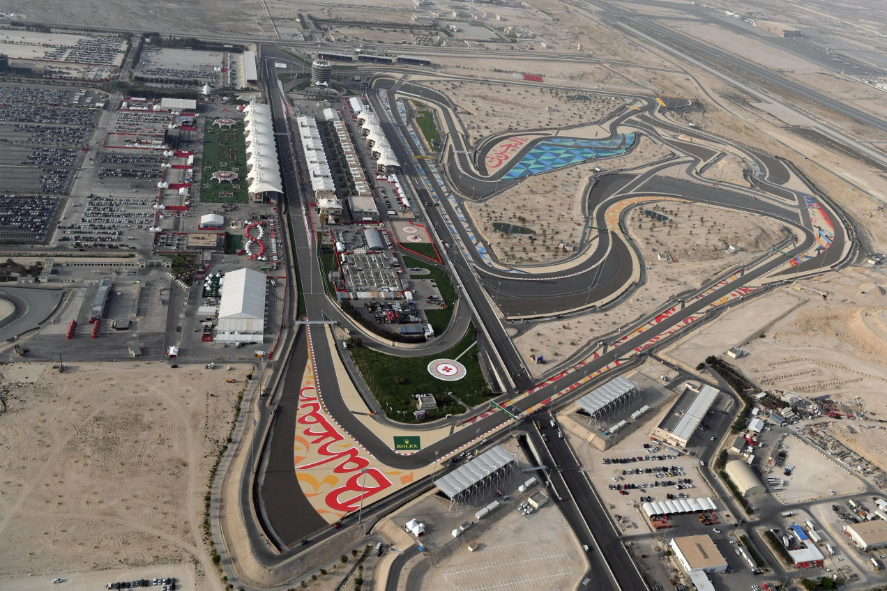 The Bahrain circuit seen from the sky