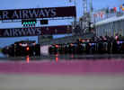 Los monoplazas de F1, listos para la salida del GP de Hungría