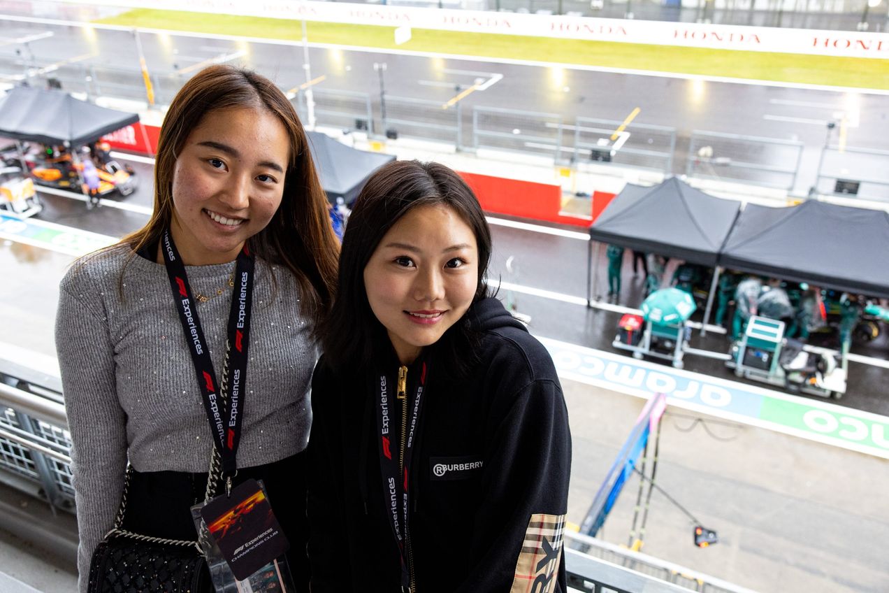 View over the team garages from the Champions Club at the Japanese GP
