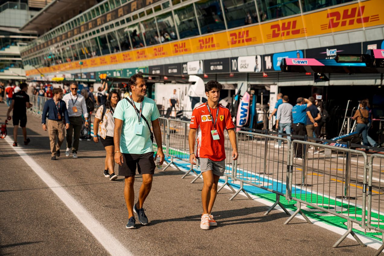 Two F1 Experiences-guests on the pit lane walk