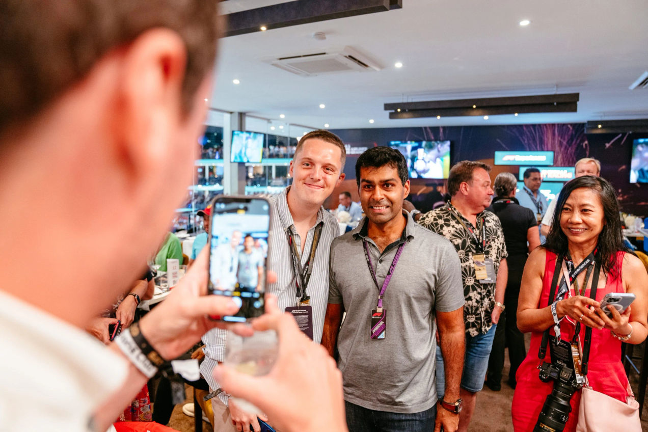 Guests in the Champions Club during the Singapore GP